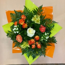 Bouquet orange et blanc